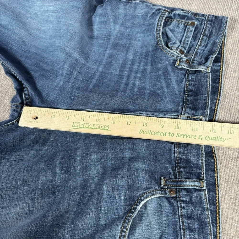 Levis 569 Jeans Mens 36x30 Loose Straight Fit Dark Blue Denim Distressed Baggy